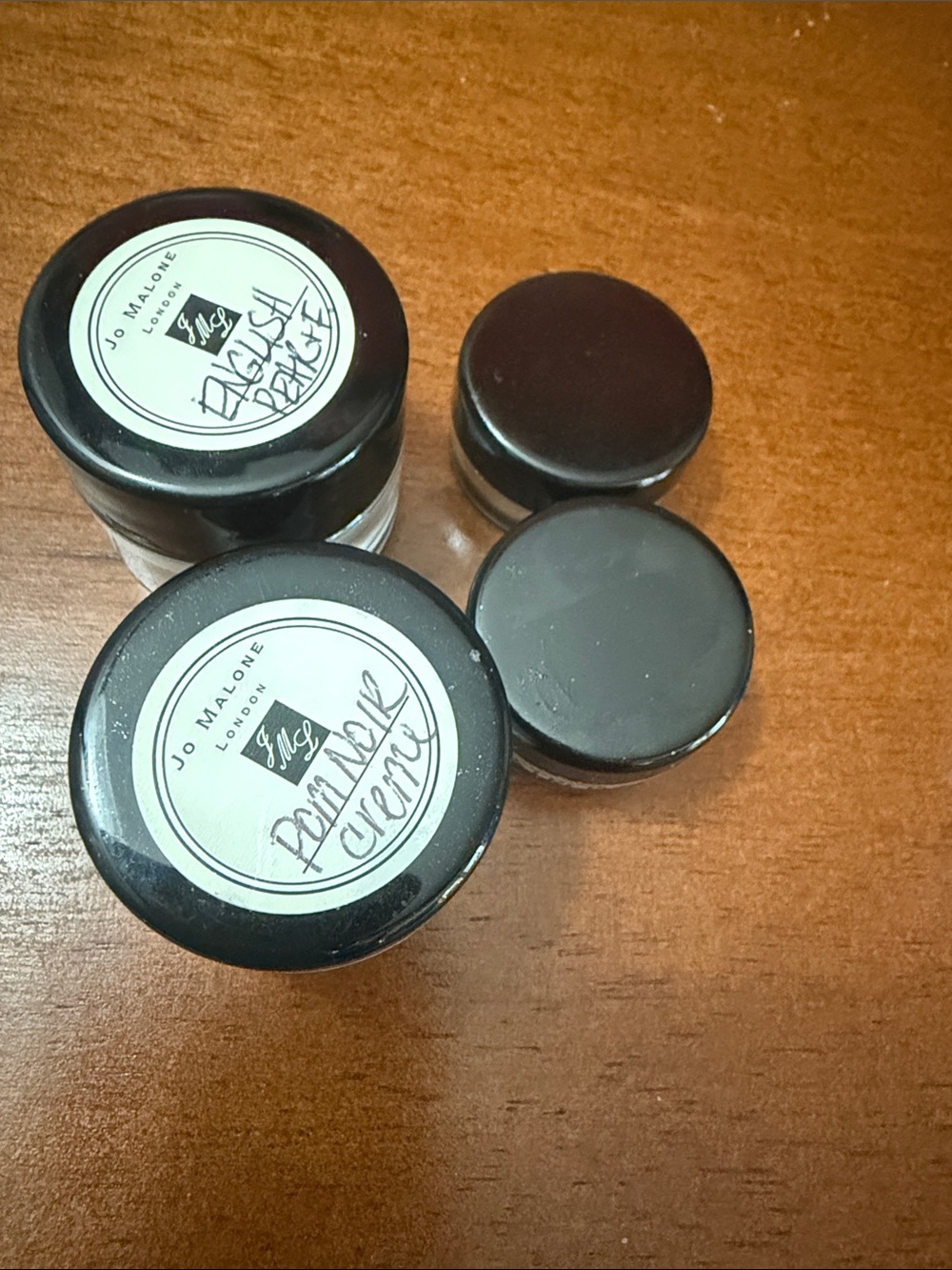 Jo Malone Black and White Travel crème perfume Jars